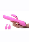 Inmi Versa-Thrust Rechargeable Silicone 10x Rabbit Vibrator with 3 Attachments