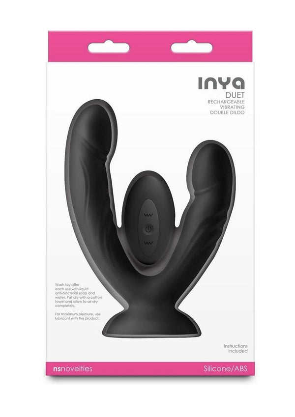 Inya Duet Rechargeable Silicone Vibrating Double Dildo with Remote