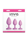 Inya Triple Ace Kit Silicone Lube Channel Anal Plugs - Pink - 3 Piece