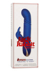 Jack Rabbit Signature Heated Silicone Thrusting G Rabbit Rechargeable Vibrator - Blue