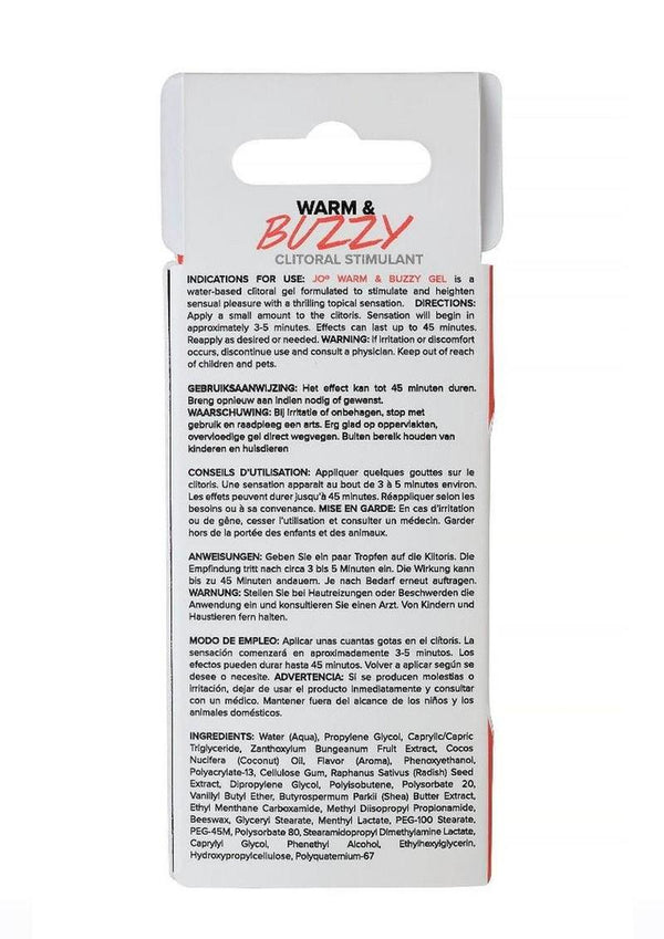 JO Warm and Buzzy Water Based Warming Clitoral Stimulant Cream - .34oz