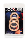 Jock Discrete Silicone Cock Ring - Vanilla - Set