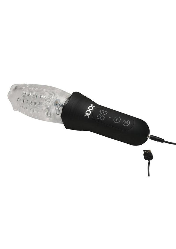 Jock Spinning, Thrusting, and Vibrating Rechargeable Masturbator