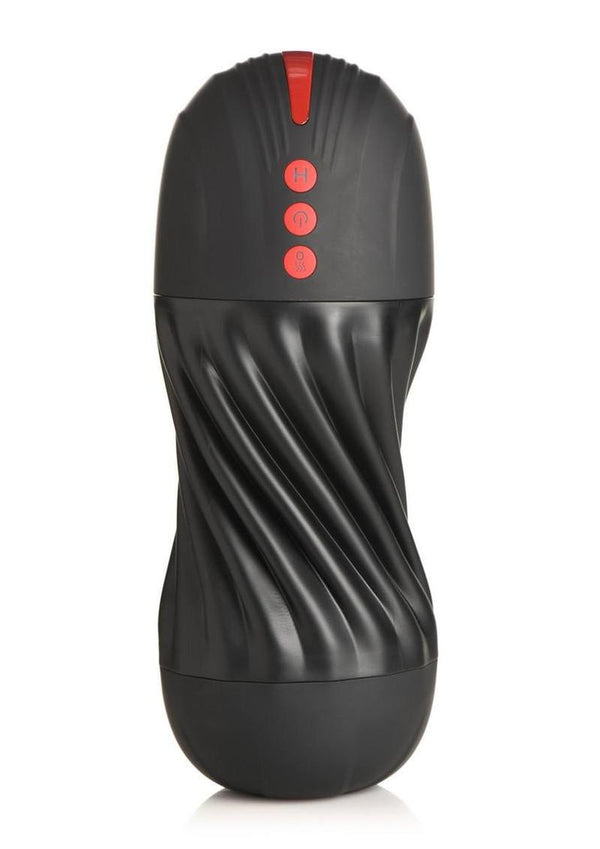 Jock Sucking and Vibrating Rechargeable Masturbator