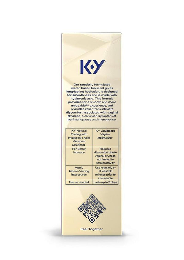 K-Y Hydrate Natural Feeling Moisturizing Water Based Lubricant with Hyaluronic Acid