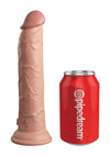 King Cock Elite Dual Density Vibrating Rechargeable Silicone Dildo with Remote Control Dildo