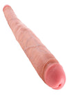 King Cock Tapered Double Dildo - Flesh/Vanilla - 16in
