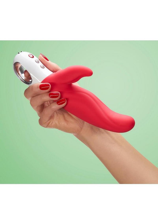 Lady Bi Silicone Vibrator with Clitoral Stimulator - India