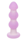 Lavender Haze Beaded Probe Silicone Rechargeable Anal Plug - Purple/White