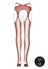 Le Desir Suspender Pantyhose with Strappy Waist - One Size - Sunset Glow