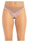 Leg Avenue Butterfly Crotchless with Pearl Sequin Detail - Pink - One Size