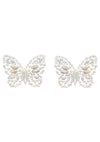 Leg Avenue Chrysallis Adhesive Glow In The Dark Nipple Jewels Sticker - Clear/Glow In The Dark - One Size