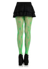 Leg Avenue Clover Net Tights - Green - One Size