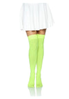 Leg Avenue Nylon Over The Knee - Green/Neon Green - One Size