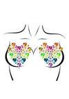 Leg Avenue Prism Nipple Jewels Stickers and Body Glitter (2 Packets - Multicolor