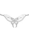 Leg Avenue Butterfly Crotchless with Pearl Sequin Detail - White - One Size - 12 Pack
