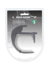 Levelz Adjustable Bunny Vibrating Rechargeable Silicone Lasso Cock Ring and Shaft Loop - Black