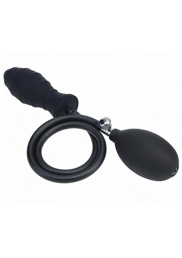 Levelz Ribbed Inflatable Silicone Anal Plug