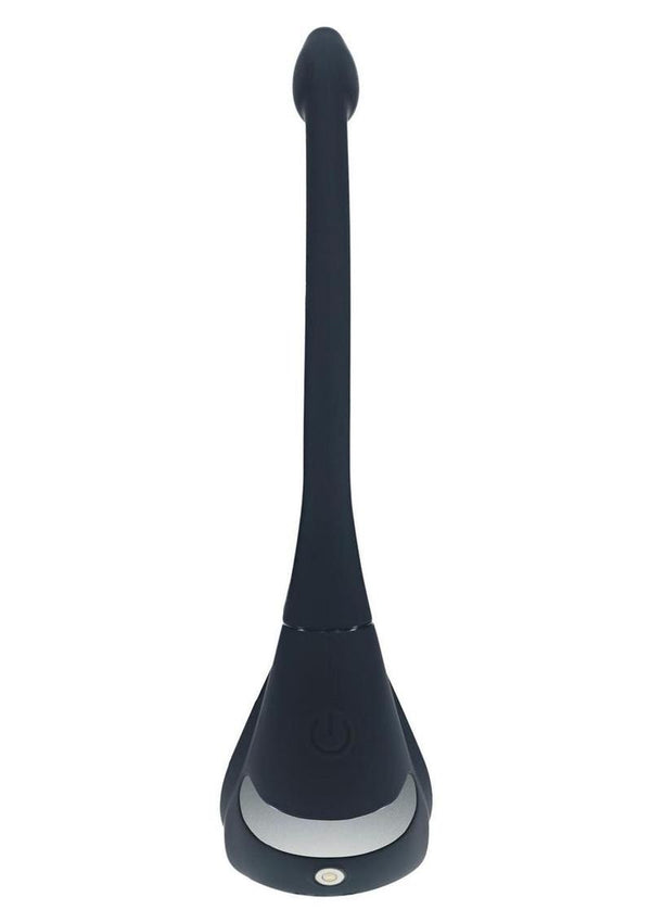 Levelz Vibrating Silicone Rechargeable Tri O Cock Ring with Prostate Stimulator and Remote Control - Black