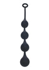 Levelz Waterdrop Silicone Anal Balls - Black - Large - 40mm