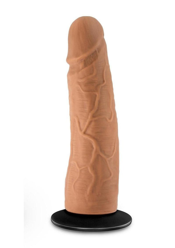 Lock On Dynamite Dildo with Suction Cup Adapter - Caramel - 7in