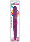 Lollicock Sweet Slim Stick Double Dildo - Grape - 13in