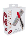 Loveline Sparkle Lipstick Rechargeable Silicone Vibrator with Interchangeable Heads - Multicolor/Rainbow