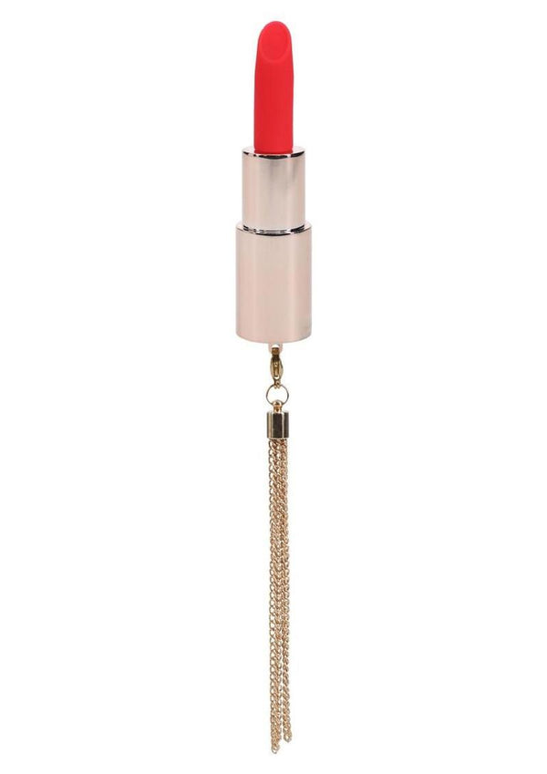 Loveline Tiffany Lipstick Rechargeable Silicone Vibrator with Interchangeable Heads
