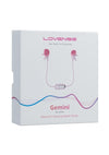 Lovense Gemini Rechargeable Silicone App-Control Nipple Clamps - Pink