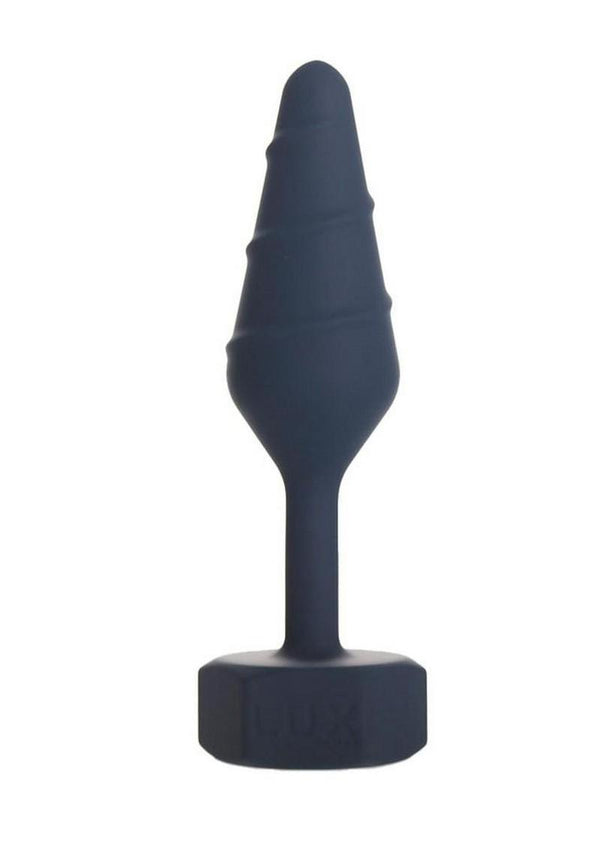 Lux Active Twist Rechargeable Silicone Anal Plug - Blue - Small
