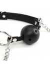 Lux Fetish Breathable Ball Gag with Nipple Clamps Adjustable