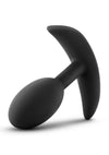 Luxe Wearable Vibra Slim Plug Silicone Butt Plug - Black - Small
