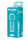 M'lady Rechargeable Silicone Mini Vibrating Wand - Teal