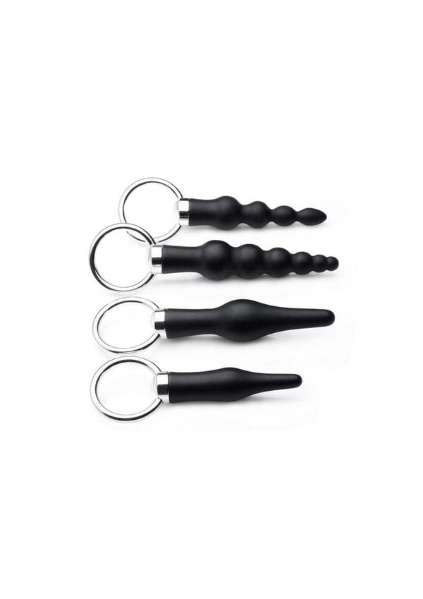 Master Series 4 Piece Anal Rimmer Ringed Silicone Kit