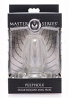 Master Series Peephole Clear Hollow Anal Plug - Clear - Small