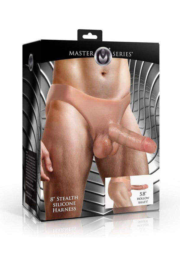 Master Series Thick Hollow Silicone Strap-On - Vanilla