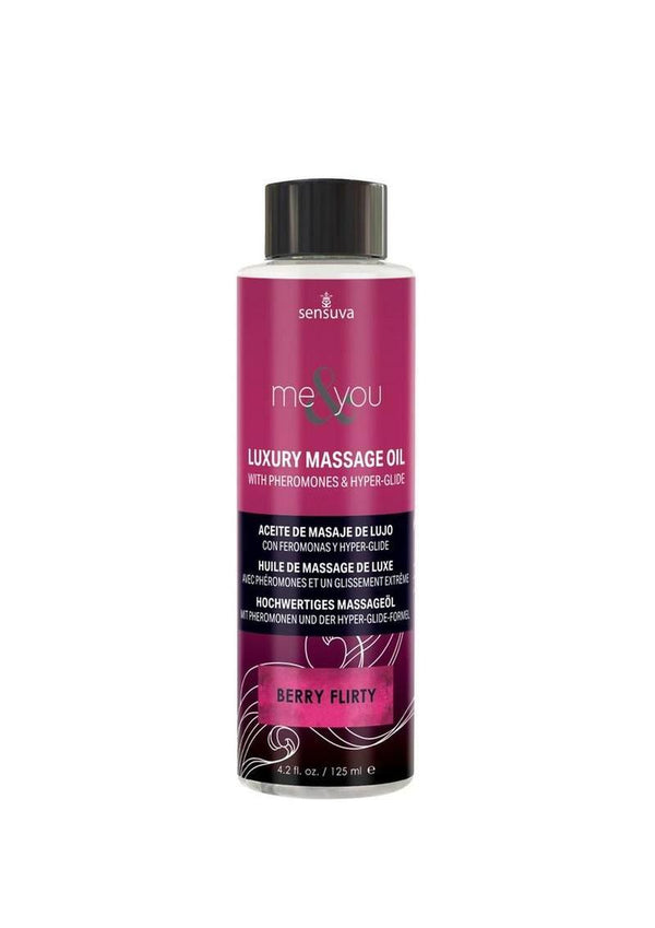 Me and You Pheromone Infused Luxury Massage Oil Berry Flirt - 4.2oz