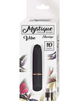 Mystique Vibrating Massagers Rechargeable Silicone Vibrator - Black