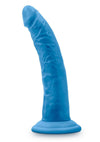 Neo Elite Silicone Dual Density Cock - Blue/Neon Blue - 7.5in