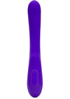 Nu Sensuelle Vivi Rechargeable Silicone Double Tapping Vibe with Clitoral Stimulation - Deep Purple