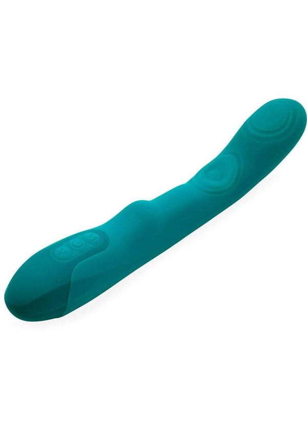 Nu Sensuelle Vivi Rechargeable Silicone Double Tapping Vibe with Clitoral Stimulation