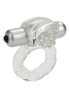 Nubby Lover's Delight Vibrating Cock Ring Cock Ring with Clitoral Stimulation - Clear