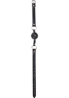 Ouch! Ball Gag with Leather Straps - Black