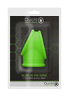 Ouch! Cock Ring and Ball Strap Silicone Separator - Glow In The Dark/Green