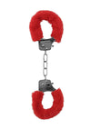Ouch! Pleasure Handcuffs Furry - Red