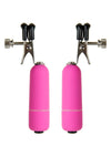 Ouch! Vibrating Nipple Clamps - Pink