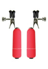 Ouch! Vibrating Nipple Clamps - Red