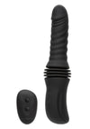 Overdrive Rechargeable Silicone Sex Machine Waterproof Thruster with Remote Control - Black
