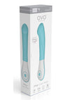 OVO Silkskyn Rechargeable Silicone G-Spot Vibrator - Blue/White