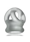 Oxballs Tri-Squeeze Silicone 3-Ring Ball Stretching Sling - Clear/Clear Ice